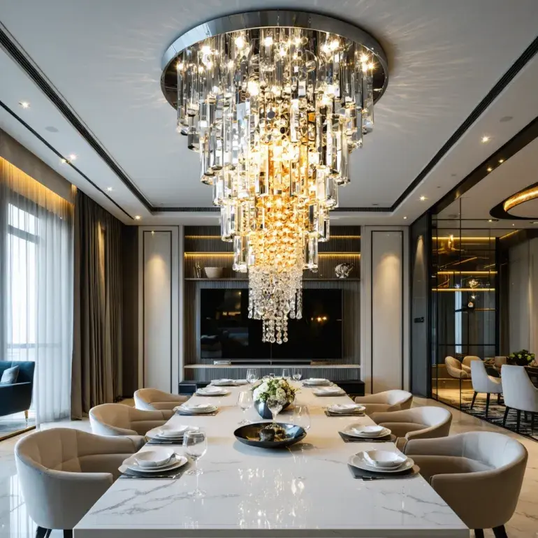 Viseće Plafonske Lampe: Istaknuti Elementi Trpezarije